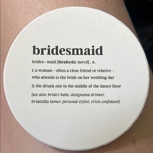 Bridesmaid Definition Coaster
